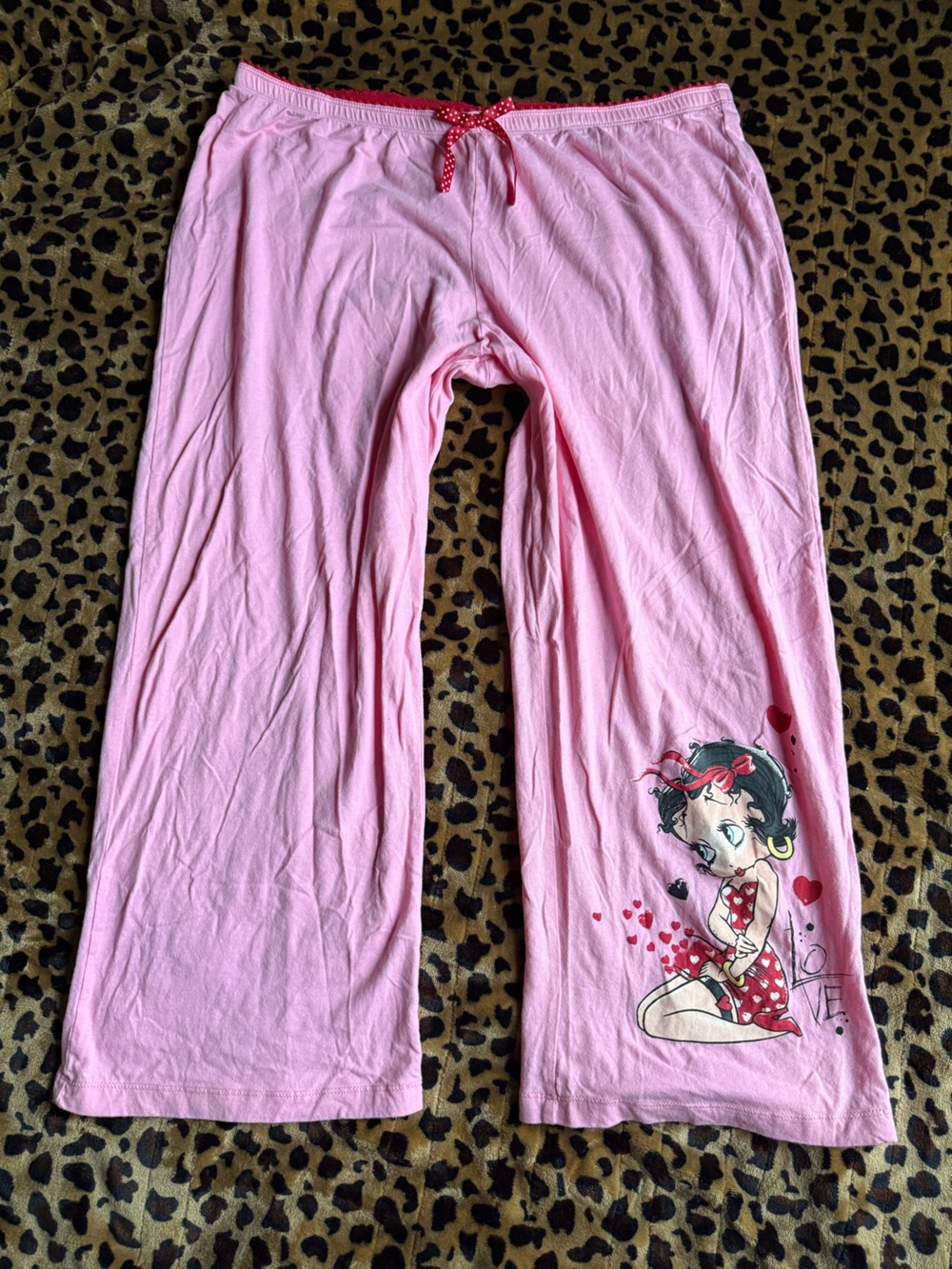 Betty Boop Light Pink Pajama Pants with Character Print